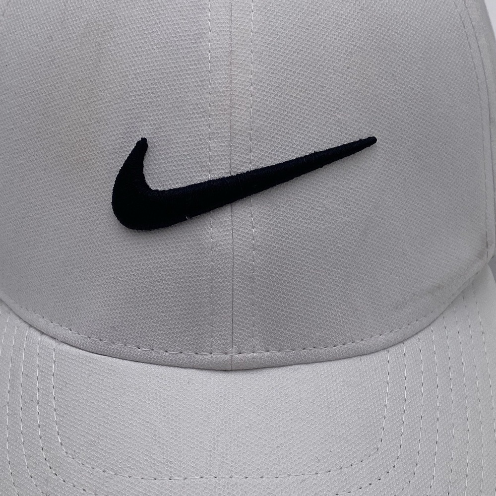 Nike Golf Hat Club Cap M/L SnapBack  White  OSFM Cleaned Drifit See Pics - Picture 3 of 11